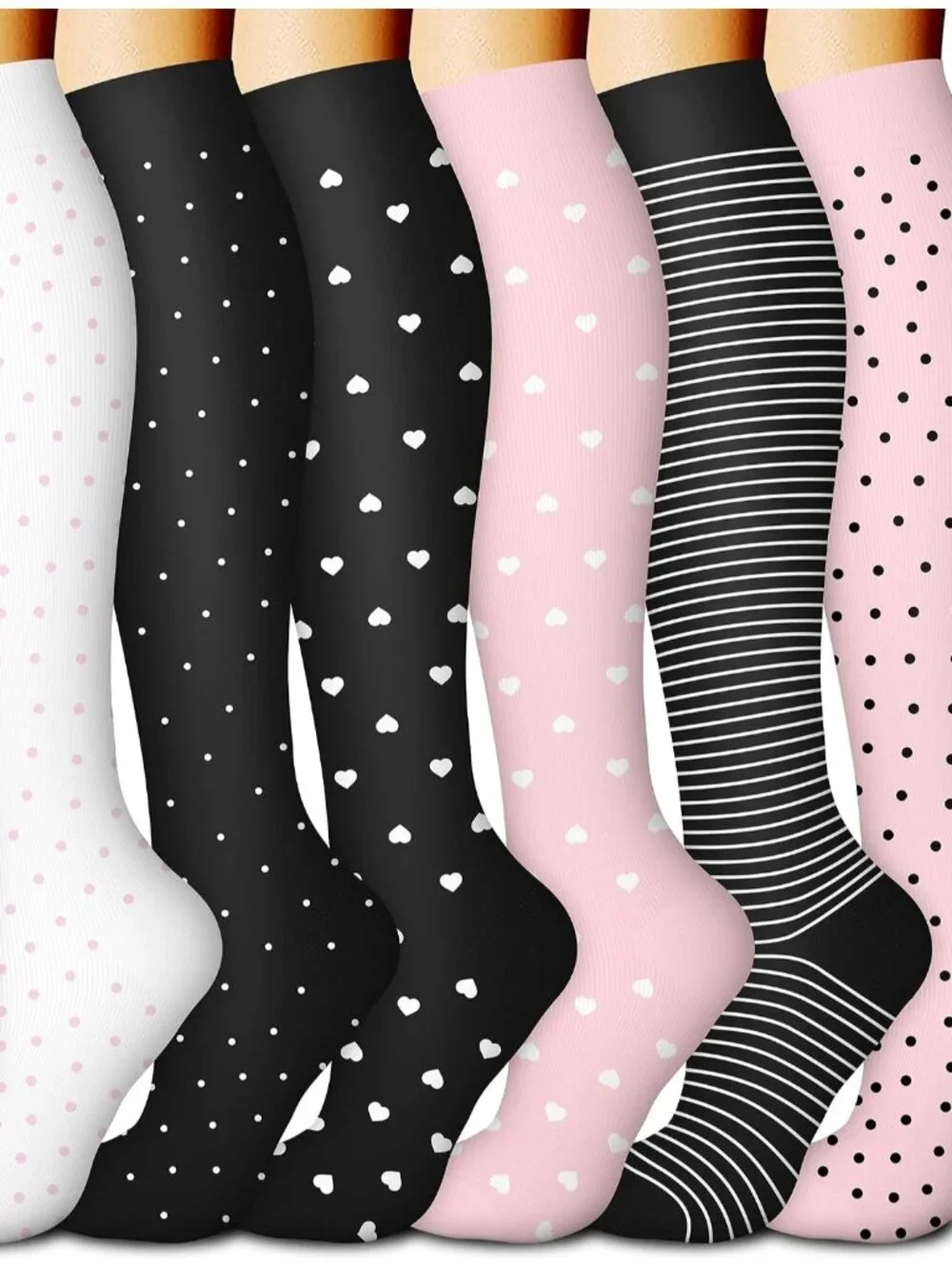 Compression Socks 15-20 mmHg is Best Athletic for Men & Women Running Flight Tra